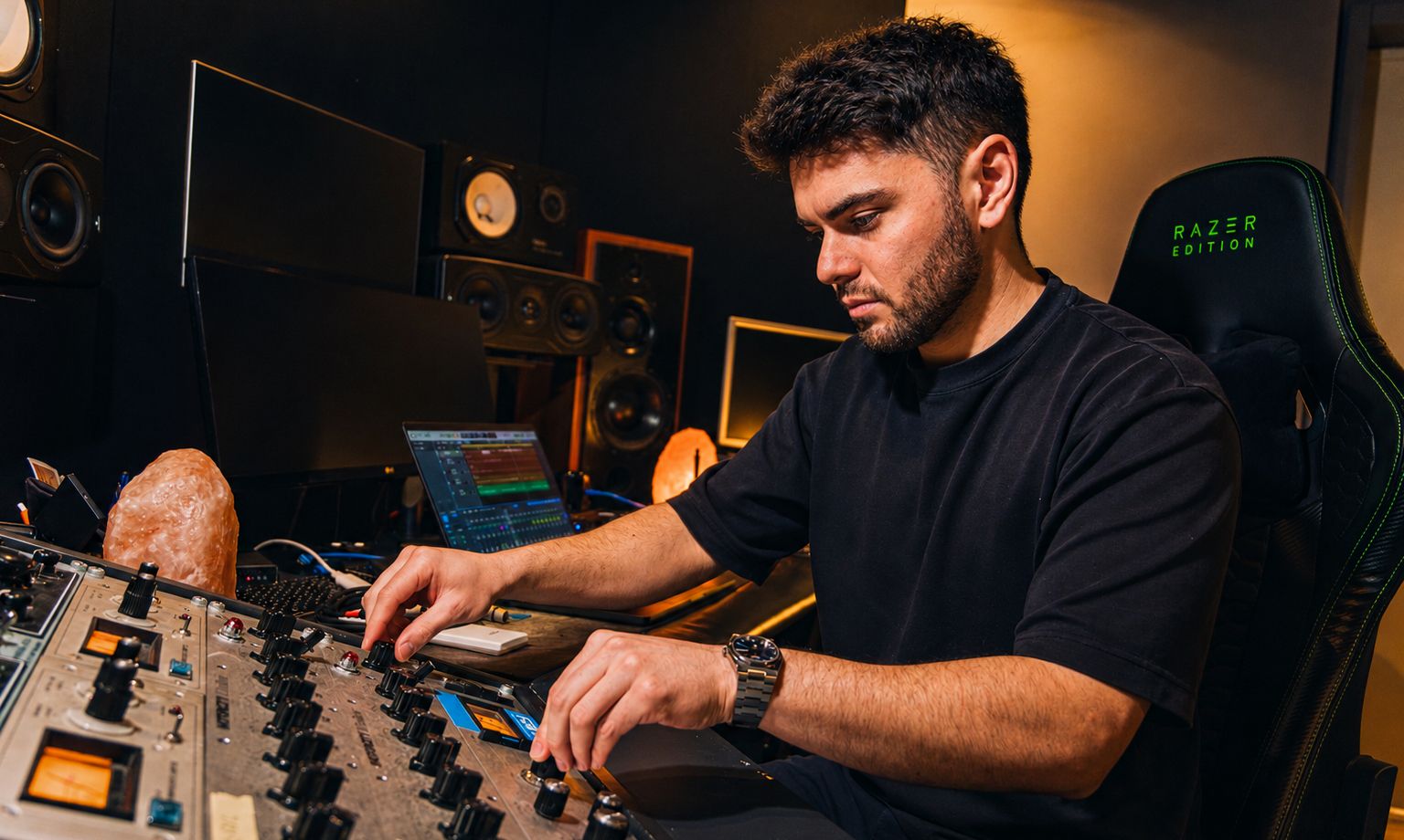 Angelo Pillon in his hybrid studio in Milan, Italy